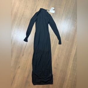 New Abercrombie & Fitch Black Long Sleeve Mock Neck Dress-Size XS